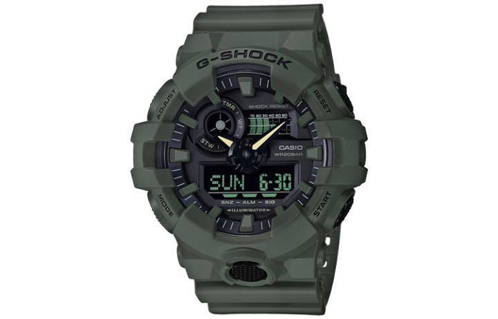 CASIO CASIO Men Liquid Crystal/Analog Dual Display Series Black Watch GA-700UC-3A