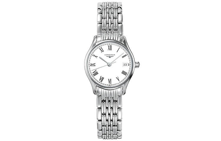 LONGINES Lvya Collection Quartz Movement Women's Watch 25mm White Dial Stainless Steel Watchband
