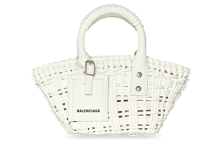 Balenciaga Bistro Interior Zip Pocket Woven Basket Bag, Tote Bag, Shopping Bag, Shoulder Bag, Crossbody Bag, Handbag