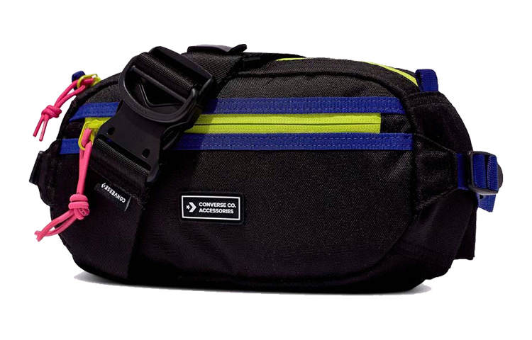 Converse Converse Transition Sling Polyester Fanny Pack Regular Unisex Black Multicolor