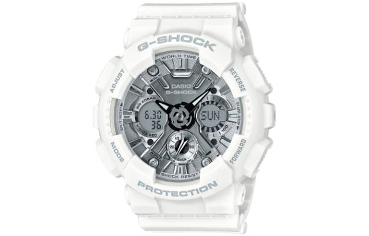 CASIO CASIO Men Liquid Crystal/Analog Dual Display Series Silver Watch GMA-S120MF-7A1