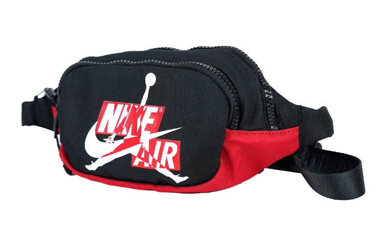 Jordan Jordan PET Crossbody Bag, Fanny Pack Regular Unisex Black Red Multicolor