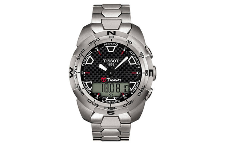 TISSOT T Touch Quartz Movement Men's Watches Watch 43.6mm Black Dial Titanium Watch Case