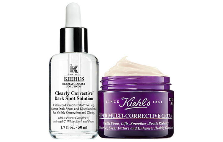 Kiehl's Purple Glass A Face Cream Ampoules & Serums Dark Spot Lightening Serums, Celebrity Skincare Set