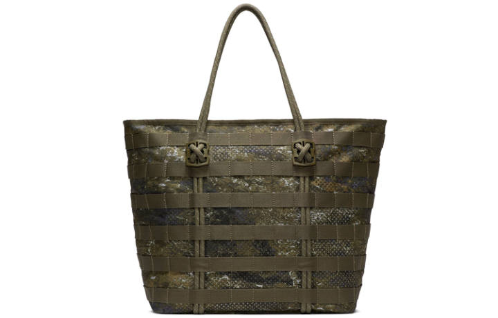 Nike Nike Polyester Tote Bag, Shopping Bag Regular Unisex Brown Green