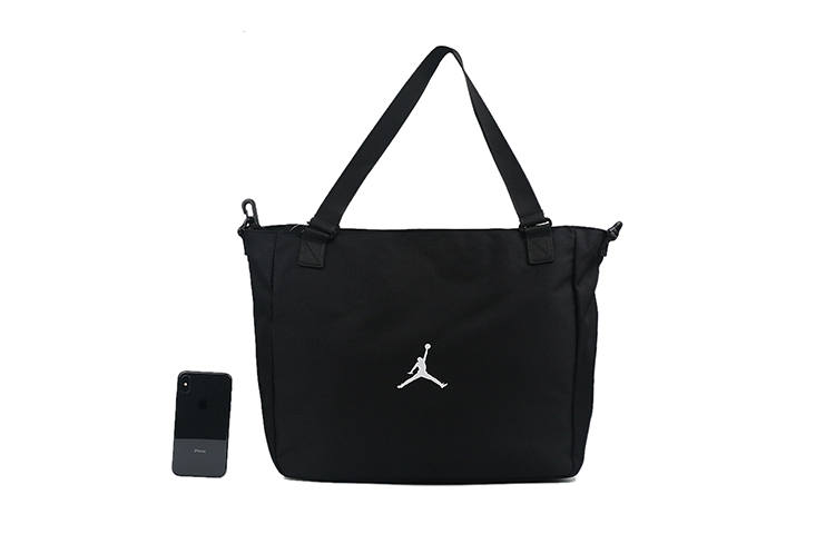 Jordan Jordan Fabric Tote Bag, Shopping Bag, Laptop Bag, Portable Crossbody Bag, Shoulder Bag Regular Unisex Black