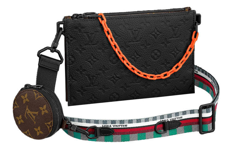 LOUIS VUITTON LOUIS VUITTON Trio Pouch Taurillon Illusion Silver