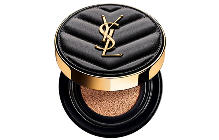 SAINT LAURENT New Version Black Leather Air Cushion, Radiant Light Cushion Liquid Foundation