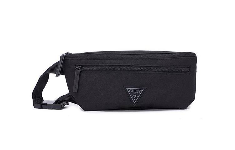GUESS Polyester Individual Cycling Crossbody Bag, Sling Bag, Fanny Pack Regular Unisex Dark Red/Gray/Black