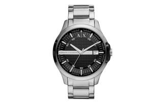 ARMANI EXCHANGEAE Wrist Watches Quartz Movement Stainless Steel Strap 46mm Black Dial Men's Watches