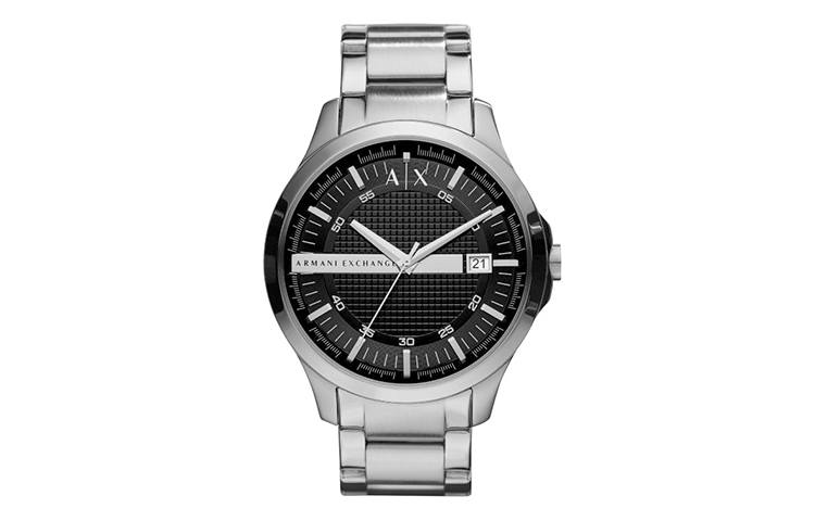 ARMANI EXCHANGE ARMANI EXCHANGEAE Wrist Watches Quartz Movement Stainless Steel Strap 46mm Black Dial Men's Watches