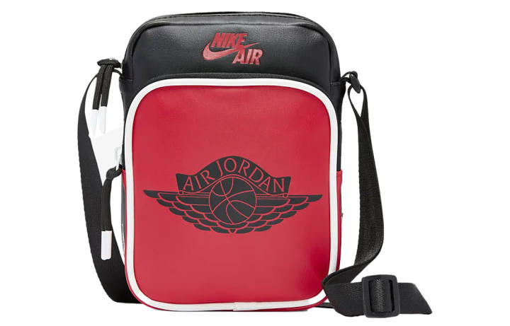 Jordan Jordan Polyester Cell Phone Pouch, Shoulder Bag, Crossbody Bag Small Unisex Black Red Multicolor