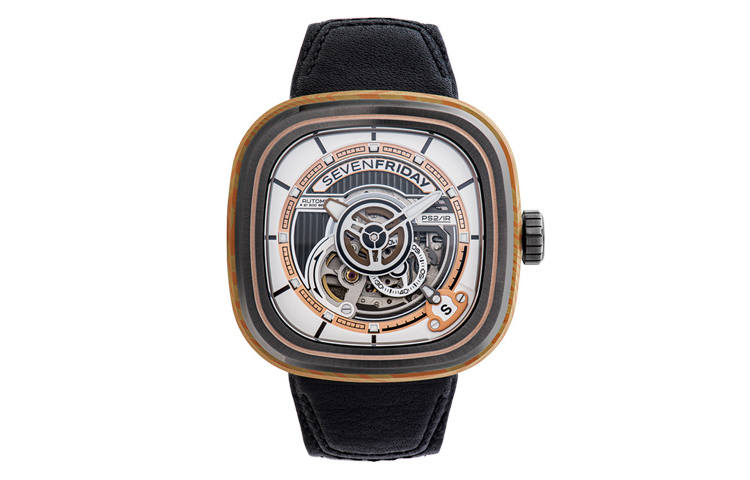 SEVENFRIDAY P Automatic Mechanical Movement Men's Watches Watch 47.6mm Skeleton Dial Stainless Steel Case