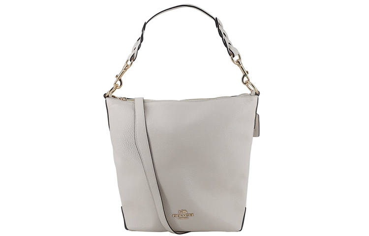 COACH Leather Shoulder Bag, Crossbody Bag, Bucket Bag, Handbag Large Women's White