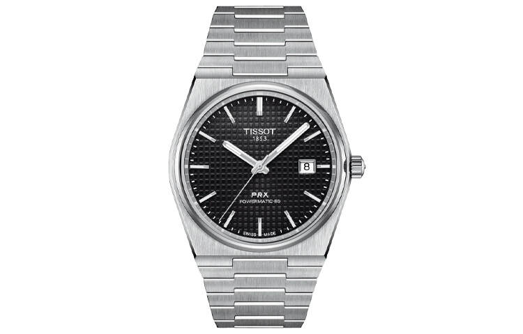 TISSOT PRX Automatic Mechanical Movement Men's Watches Wrist Watches 40mm Black Dial Stainless Steel Watchband