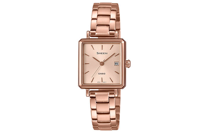 CASIO CASIO SHEEN Quartz Movement Stainless Steel Strap Watch Women's Watch Pink Watch Dial