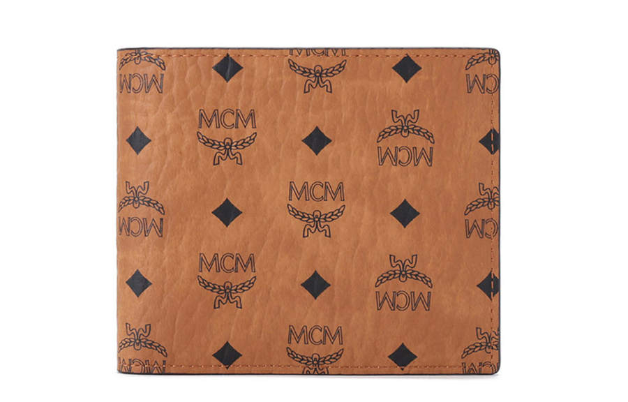 MCM MCM Visetos Canvas Short Wallet Men's Brown Cognac