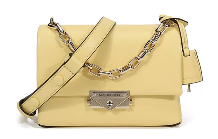 MICHAEL KORS Cece Leather Shoulder Bag, Crossbody Bag Extra Small Women's Yellow