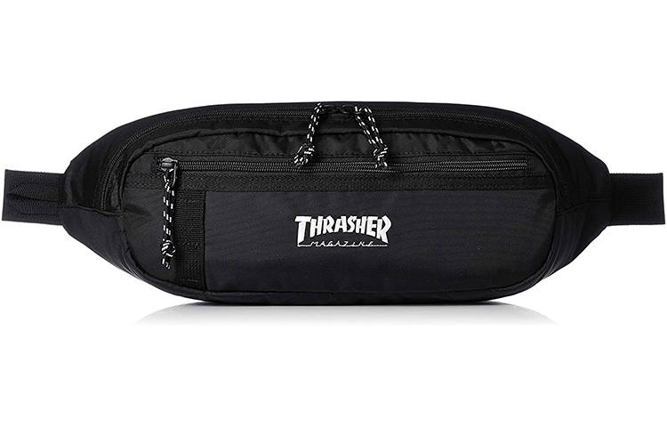 Thrasher Thrasher Nylon Fanny Pack Regular Unisex Black White Text