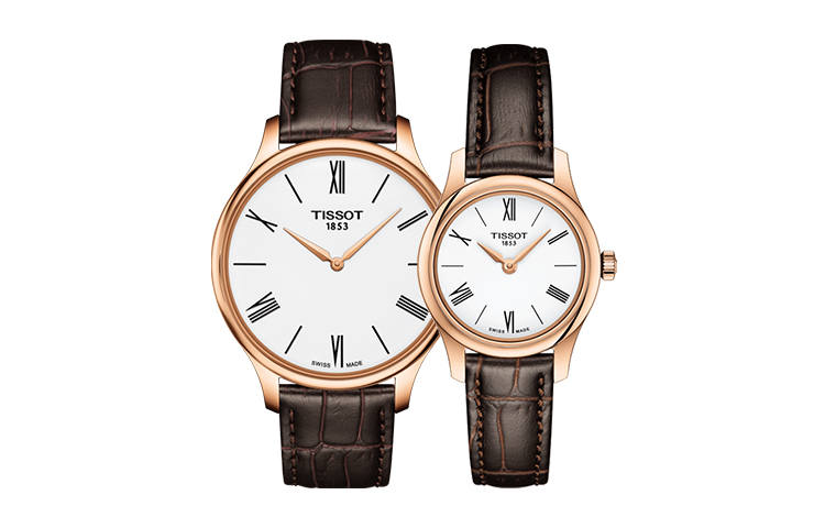 TISSOT Junya Collection Quartz Movement 30m Waterproof Unisex Watch 25mm White Dial Stainless Steel Case
