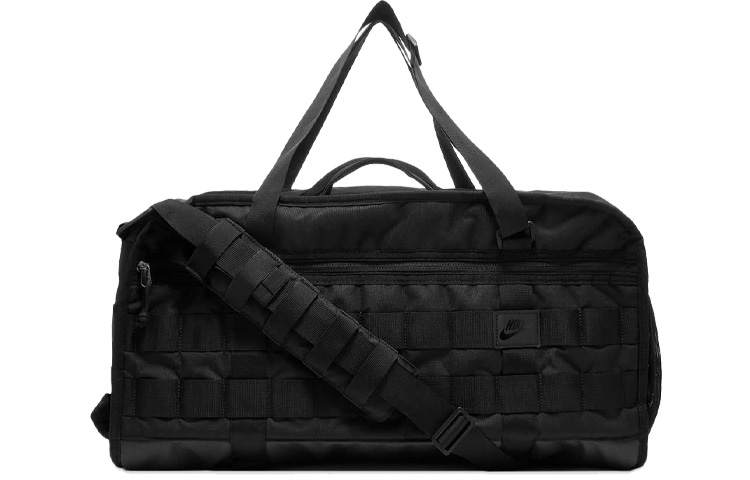 Nike Nike Polyester Portable Crossbody Basketball Bag, Travel Bag, Gym Bag Large Unisex Pure Black