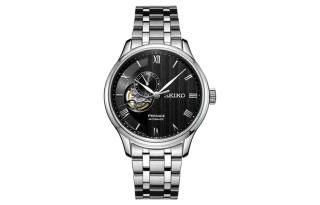 SEIKO Presage Mechanical Movement Stainless Steel Strap Watch Men's Watches Black Dial