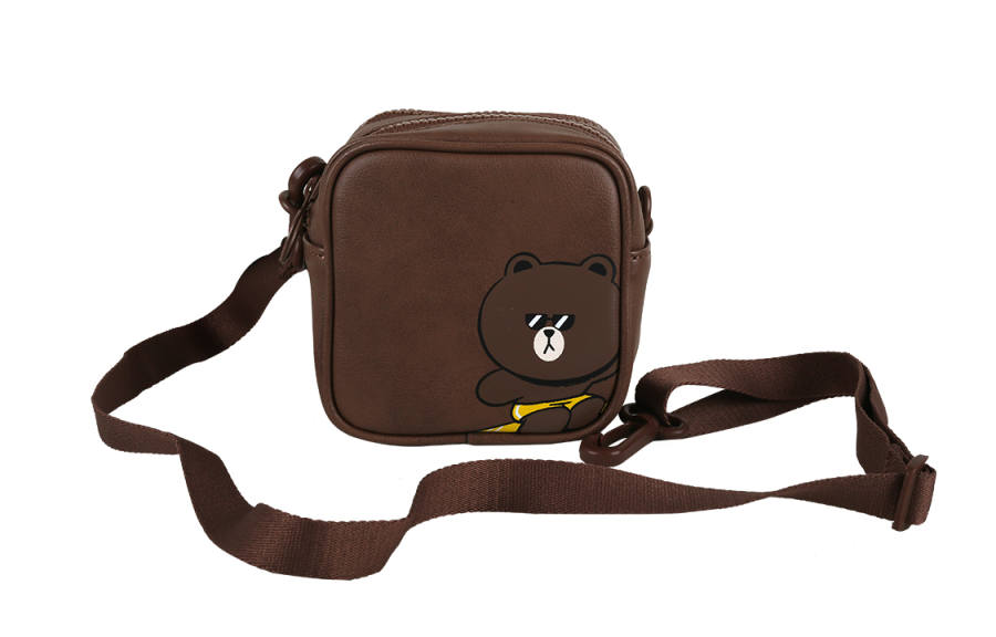 Li-Ning Li Ning LINE FRIENDS Summer Collaboration Brown Bear Artificial Leather Crossbody Bag Regular Unisex Brown