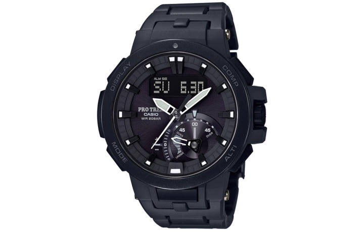 CASIO CASIO PRO TREK Collection Dual Display Watch Solar Quartz Movement Watch Men's Watches Black Dial