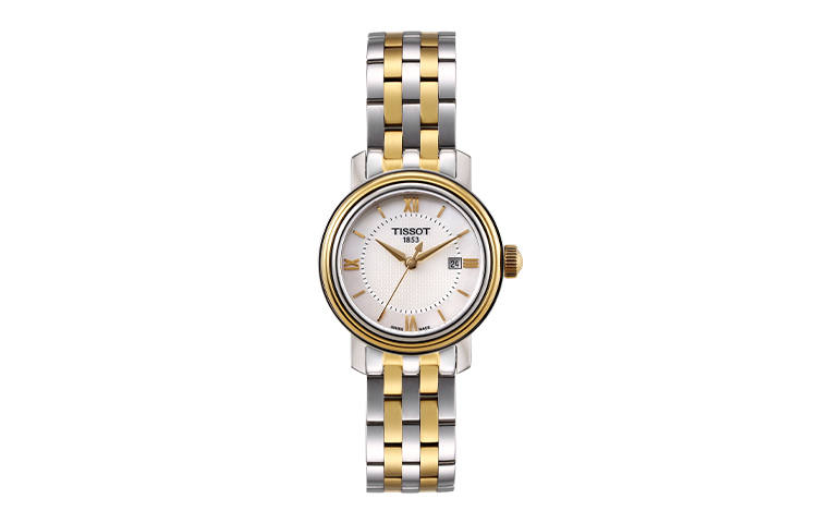 TISSOT Harbor Collection Quartz Movement 50m Waterproof Women's Watch 29mm White Dial Stainless Steel Case