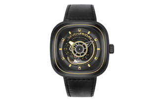 SEVENFRIDAY P Automatic Mechanical Movement 30m Waterproof Unisex Watch 47.6mm Black Dial Stainless Steel Case