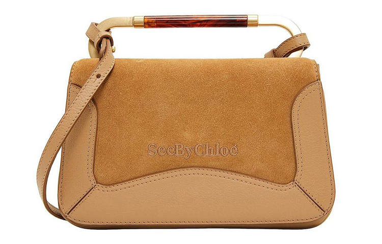 See By Chloe Calfskin Shoulder Bag, Handbag Women's Coconut Brown