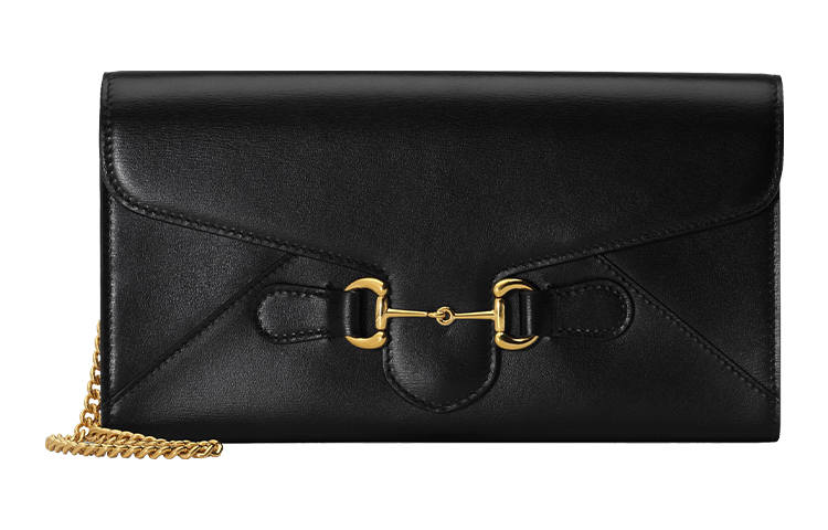 GUCCI Horsebit 1955 Leather Handheld Shoulder Bag, Crossbody Bag Women's Black