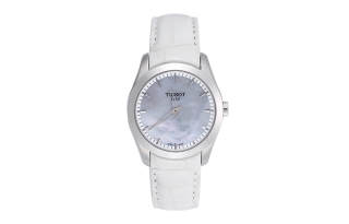 TISSOT Kutu Collection Quartz Movement 100m Waterproof Women's Watch 33mm White Dial Stainless Steel Case