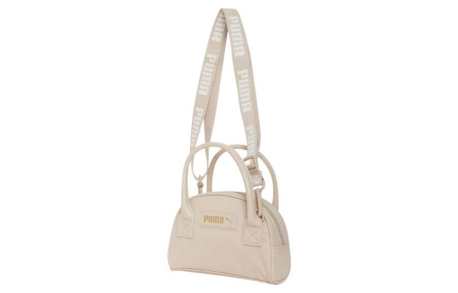 PUMA Fabric+Artificial Leather Handbag, Shoulder Bag, Crossbody Bag Regular Women's Beige
