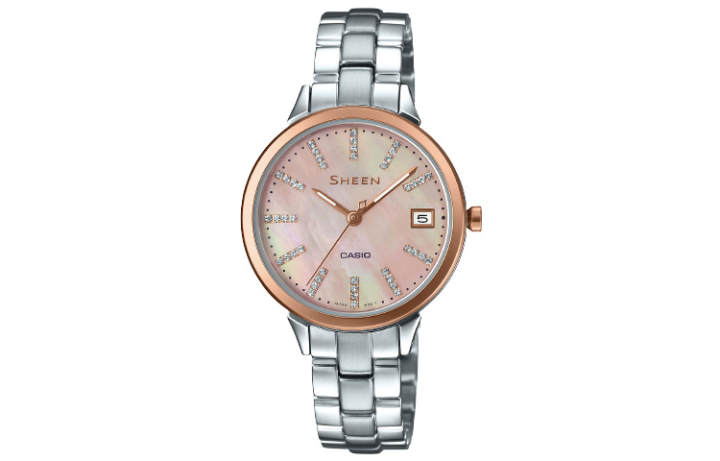 CASIO CASIO Women's SHEEN Mother Of Pearl Color Watch SHE-4527SG-4A