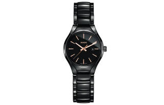 RADO Realme Collection Quartz Movement 50m Waterproof Women's Watch 30mm Black Dial Ceramic Watch Case