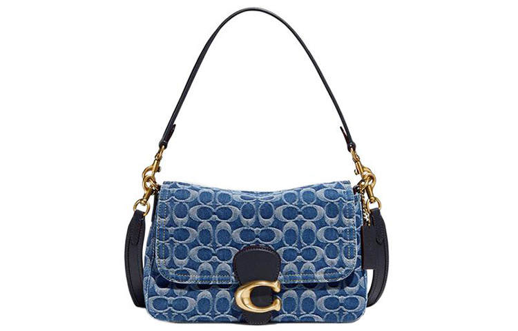 COACH COACH Tabby Fabric Shoulder Bag Medium Women's Denim Blue