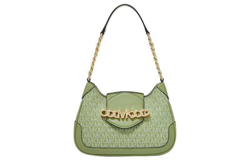 MICHAEL KORS Hally Cow Leather Shoulder Bag Small Women's Fruit Green