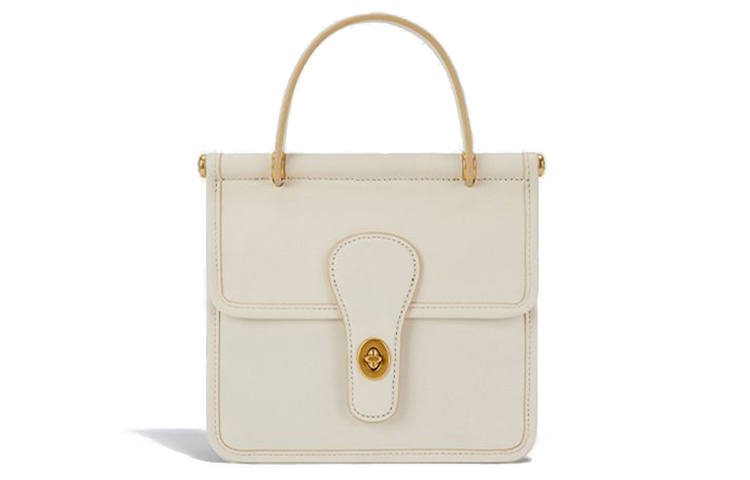 COACH Willis Cow Leather Handbag, Crossbody Bag Small Women's Distressed White
