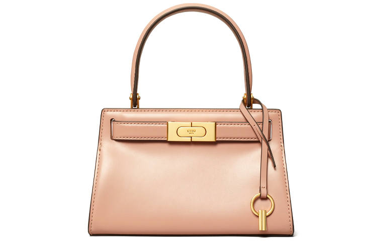 TORY BURCH Lee Radziwill Leather Crossbody Handbag Small Women's Pink