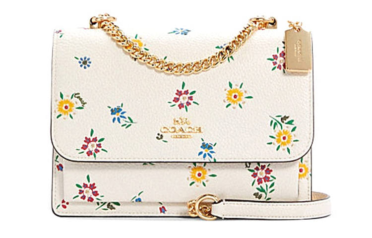 COACH Klare Leather Trunk Bag, Shoulder Bag, Crossbody Bag Small Women's White