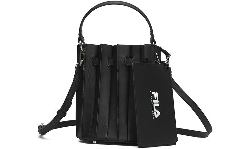 FILA Pu Crossbody Bag, Shoulder Bag Regular Women's Jet Black