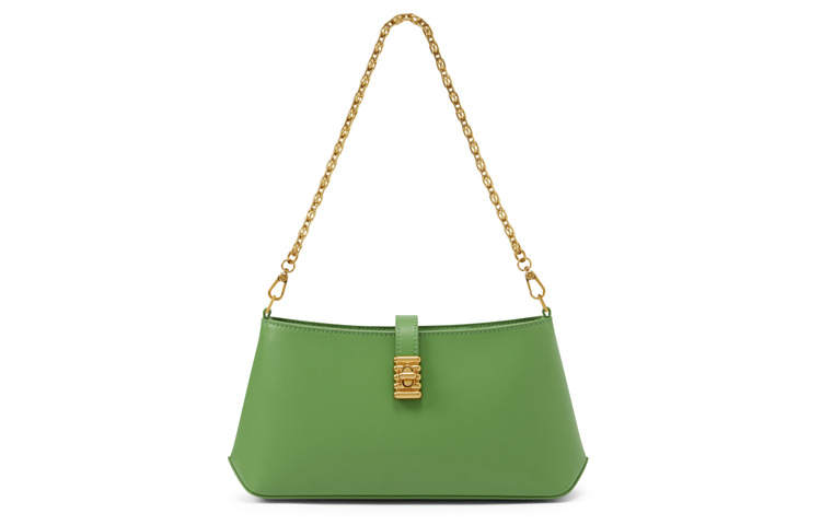 CHARLES&KEITH Metal Shoulder Bag, Handbag, Shoulder Bag Medium Women's Green/Lilac Light Purple