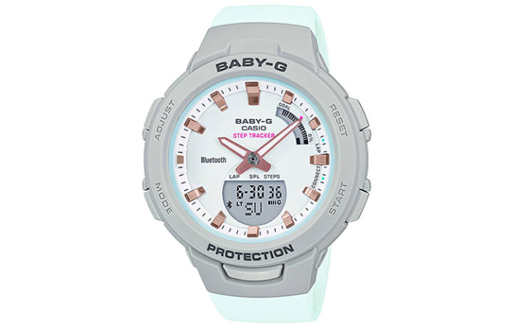 CASIO CASIO Women's BABY-G Silver Watch BSA-B100MC-8A