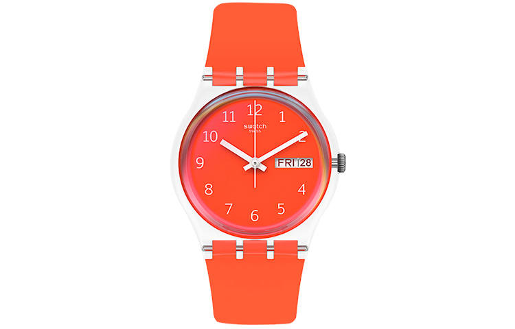 SWATCH SWATCH Unisex 34mm Red Watch GE722