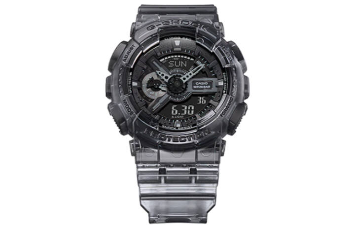 CASIO CASIO Men Liquid Crystal/Analog Dual Display Series 55mm Black Watch GA-110SKE-8ADR