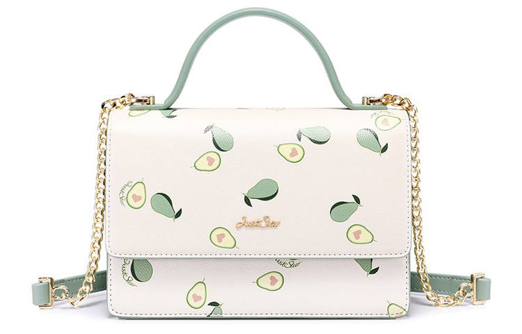 JUST STAR Synthetic Leather Handbag Regular Women's Green