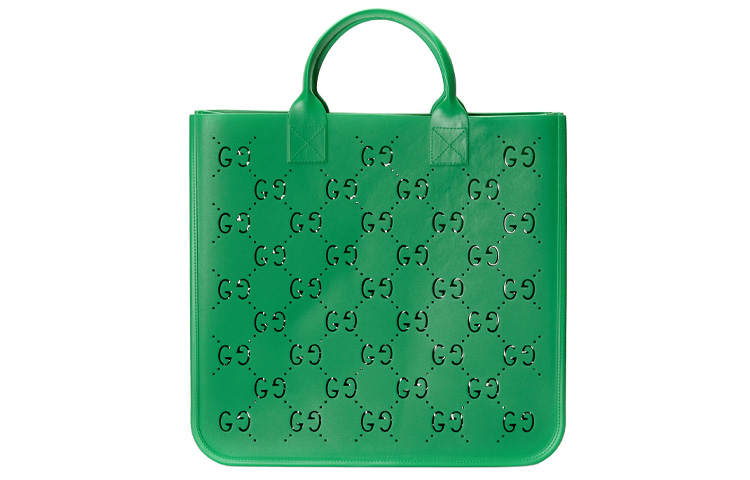 GUCCI Rubber Tote Bag, Shopping Bag, Handbag Kids' Green