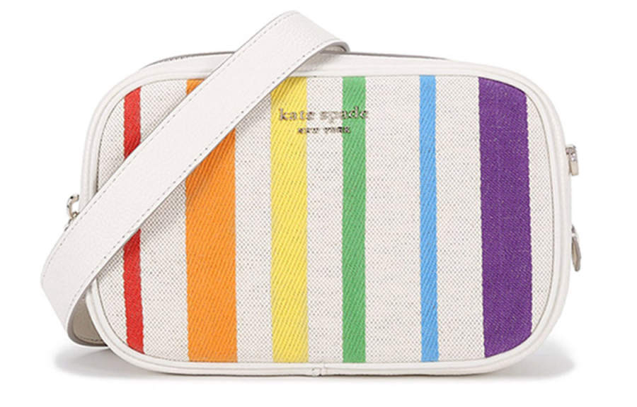 Kate Spade Color Block Fabric With Cow Leather Camera Bag, Shoulder Bag Medium Women's Multicolor