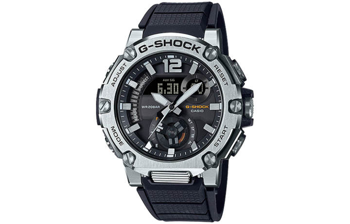 CASIO CASIO G STEEL Collection Dual Display Disk Steel Of The Heart Solar Quartz Movement Resin Strap